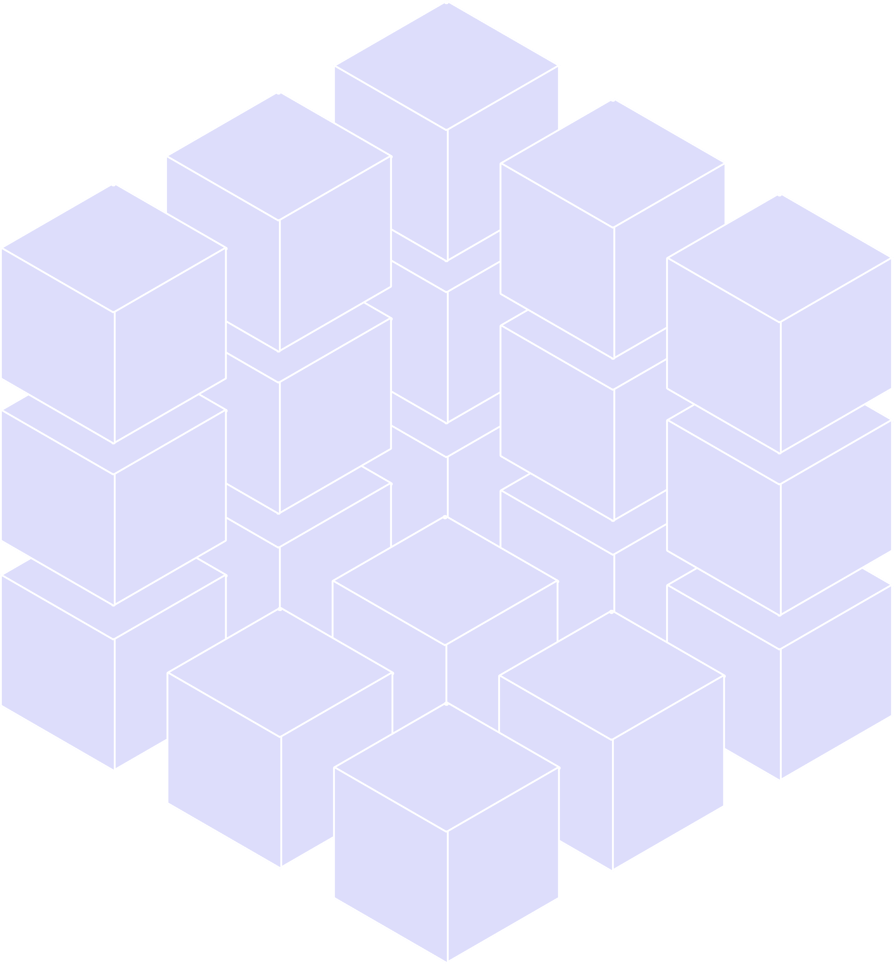 hex cube background object illustration